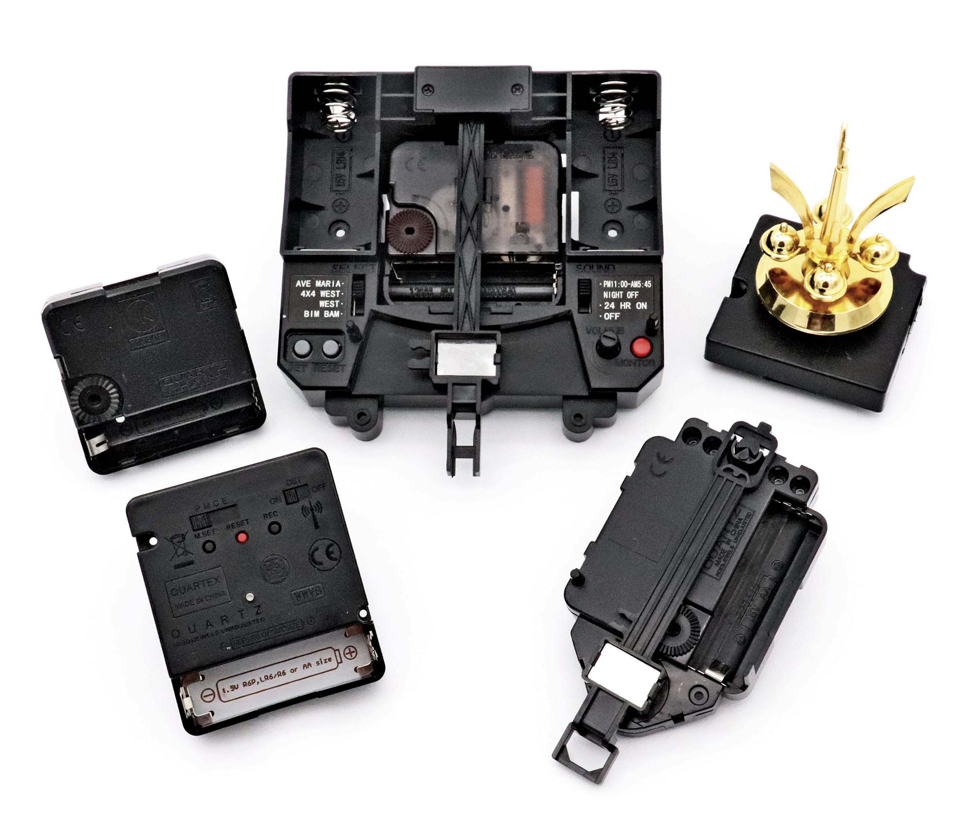 Quartz Clock Movements Battery Powered, Kits, Mechanism, Replacement