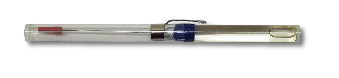 Clock Oiler with 3-1/4" Metal Tip – Refillable Precision Oiler for Mantel, Wall & Grandfather Clocks