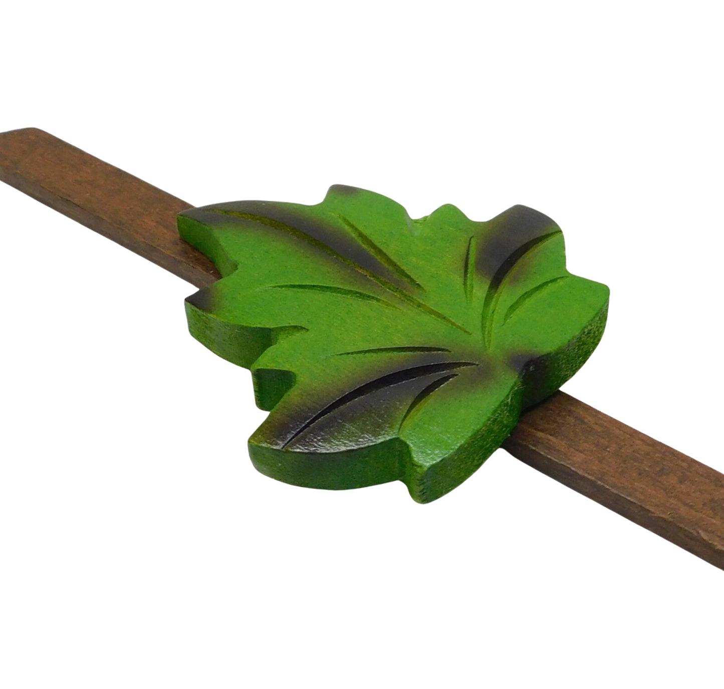 green maple leaf cuckoo clock pendulum 2 x 7.25 inch with timekeeping adjustment slider