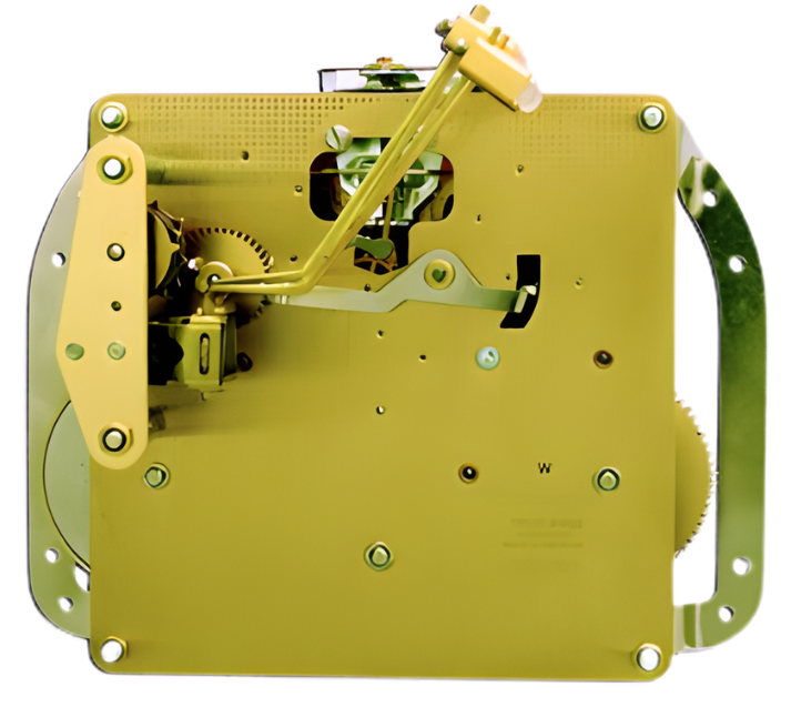 Hermle 350-060 mechanical wall and mantel clock movement with 8 day Westminster chime and rear mounted hammers