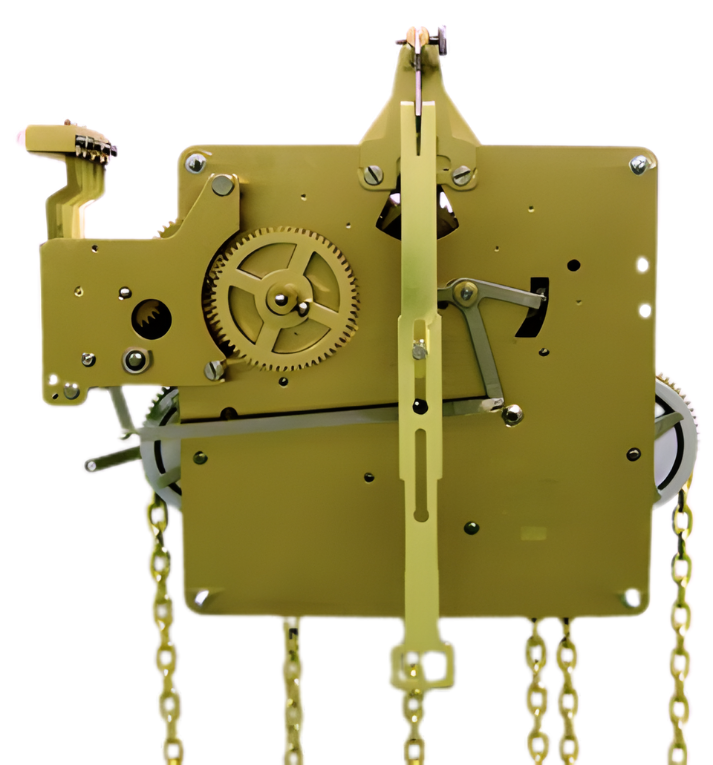 Hermle 451-030 HS mechanical grandfather clock movement with Westminster chime and 33.2 mm hand shaft