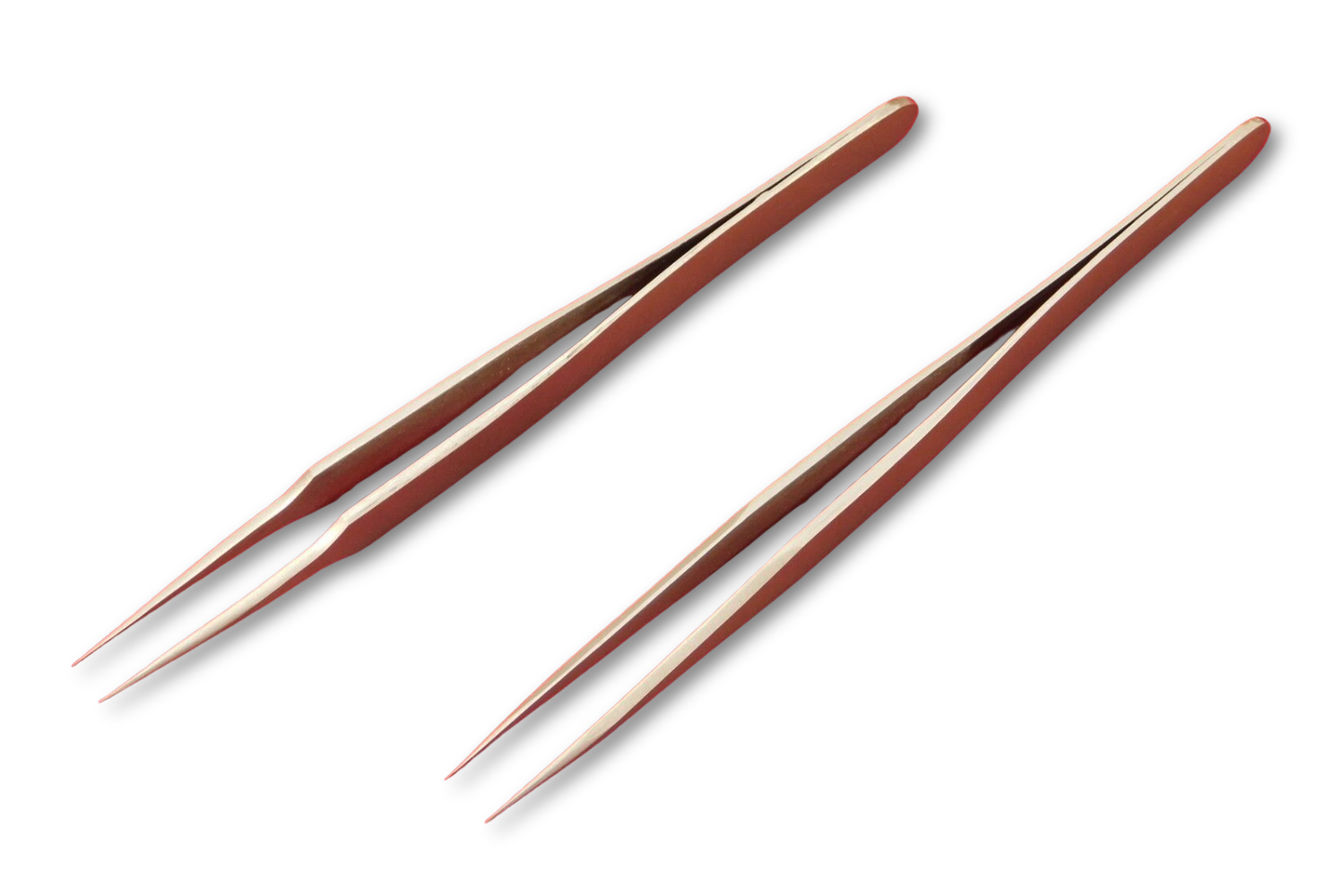 set of 2 titanium watchmaker tweezers styles #3 and #5 non-magnetic ultra fine tips