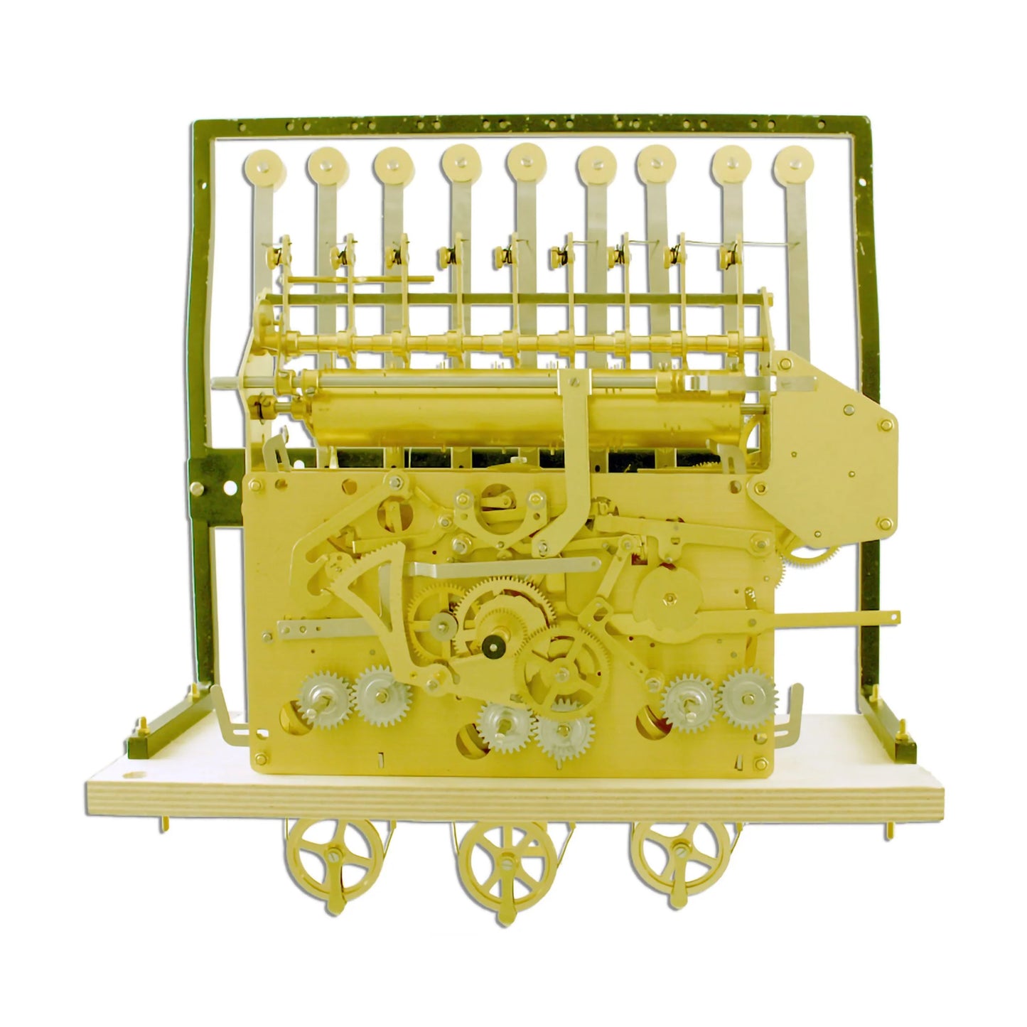 Urgos UW03083 triple chime 9 tube mechanical grandfather clock movement cable driven made in Germany