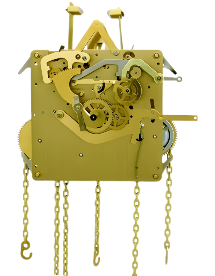 Urgos UW32319 mechanical grandfather clock movement with Westminster chime and cables