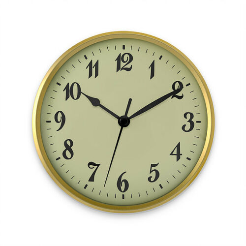 4 1/4" Quartz Clock Insert Fit Up Movement 108 mm Ivory Color Dial GIA4.25