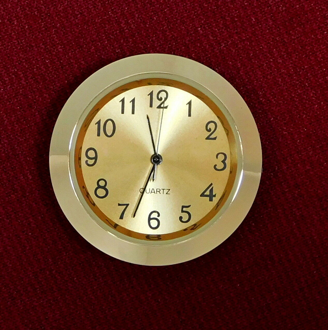 Seiko Insert Fit-Up Clock Movement Quartz 1 7/16" Gold Arabic Dial