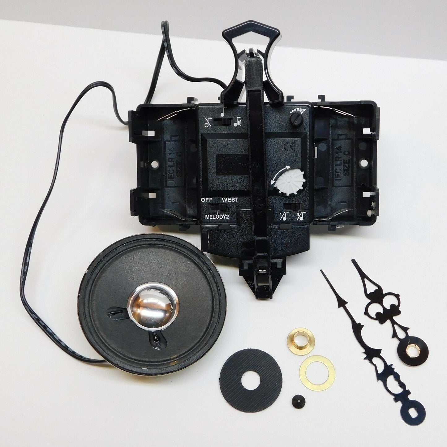 Howard Miller 354477 Battery 2 Chime Clock Movement Strong Coil 21 mm 3/4" Shaft
