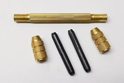 Double End Pin Vise 3 Pack Watch Clock Jewelry Repair Tool Brass Broach