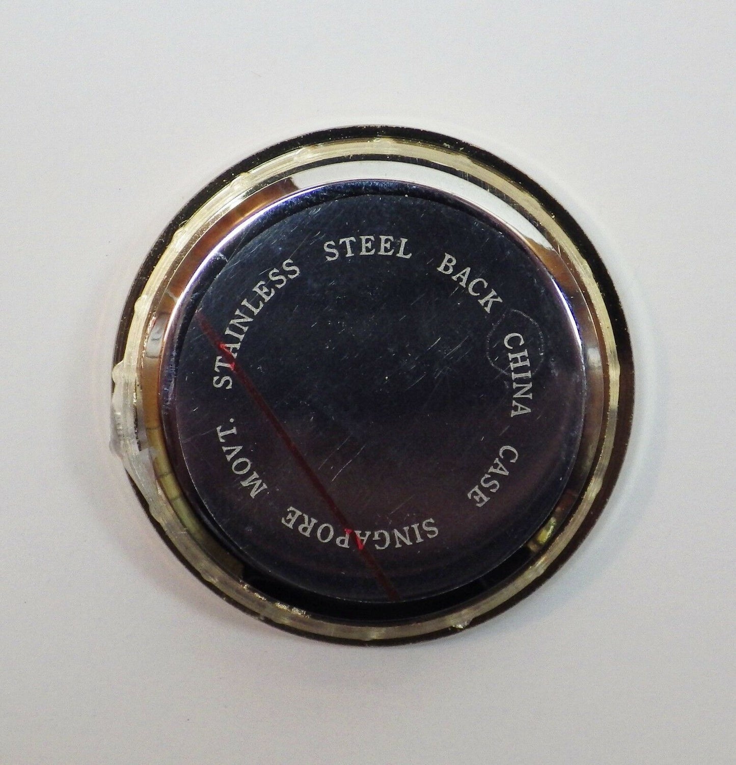 Seiko Insert Fit-Up Clock Movement Quartz 1 7/16" Silver w/ White Dial