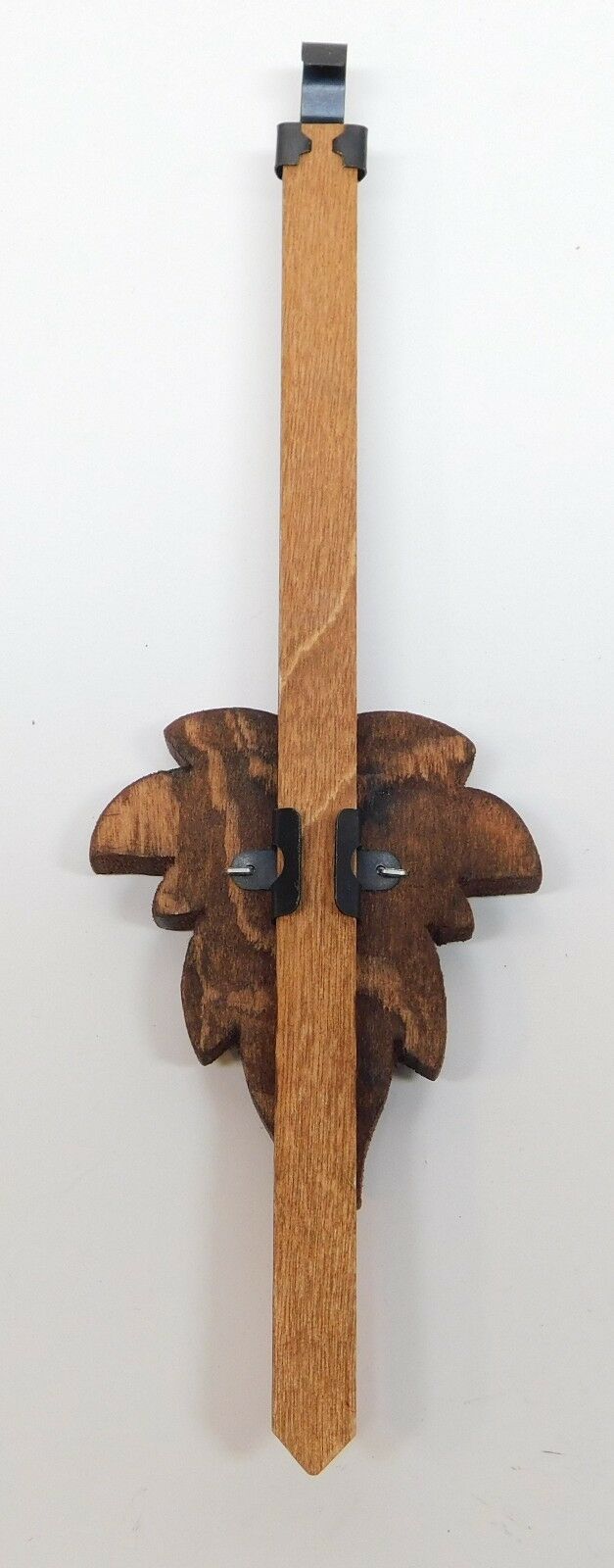 Cuckoo Clock Pendulum 2.5" Maple Leaf Style Brown German Made 7 1/2" Length