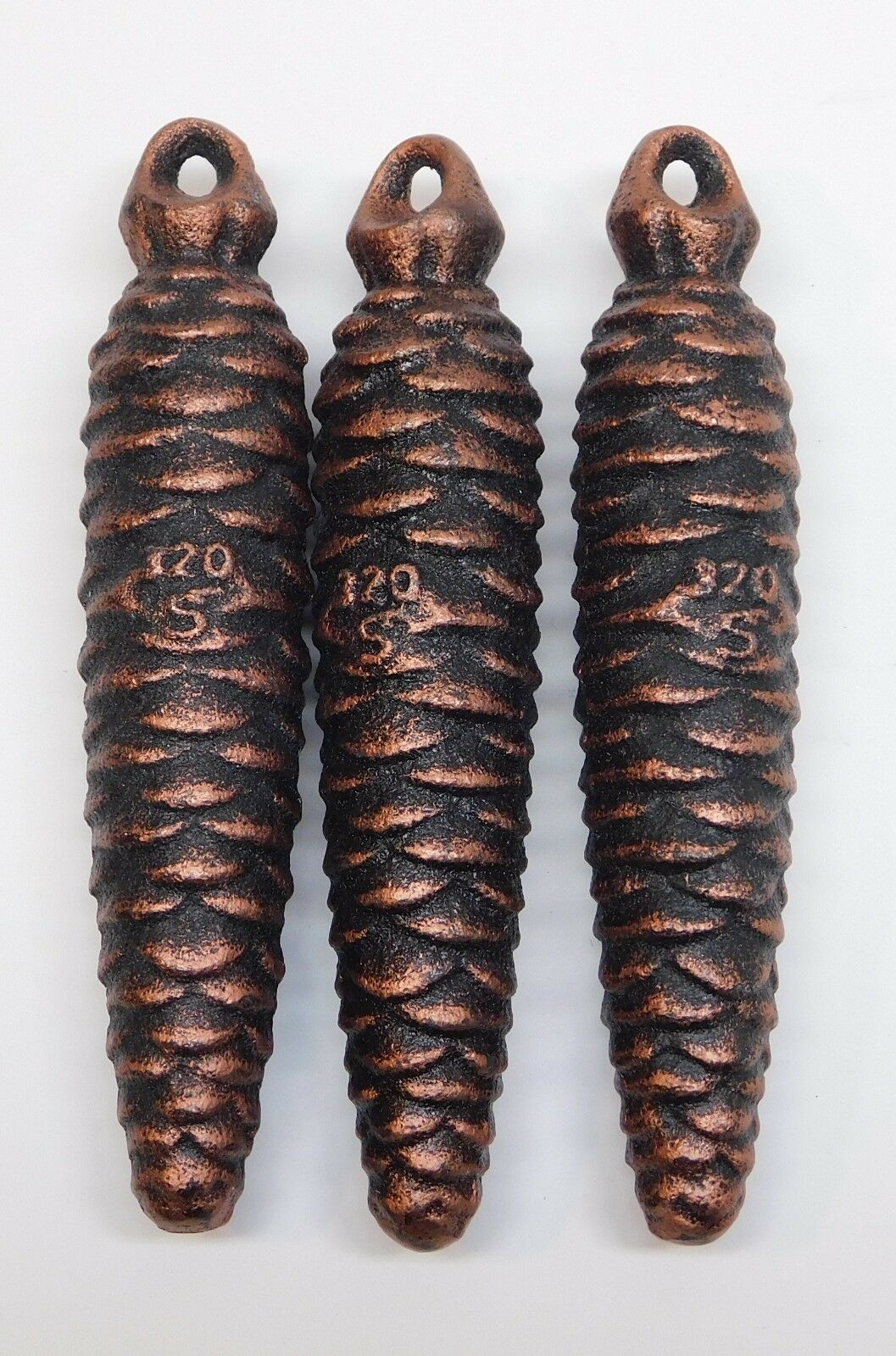 Set of 3 Cast Iron Cuckoo Clock Weights for 1 Day Regula 25 Movements