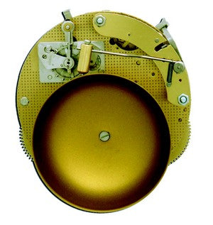 Hermle 132-071S SE mechanical ship’s bell clock movement with spring-driven mechanism and balance wheel escapement.