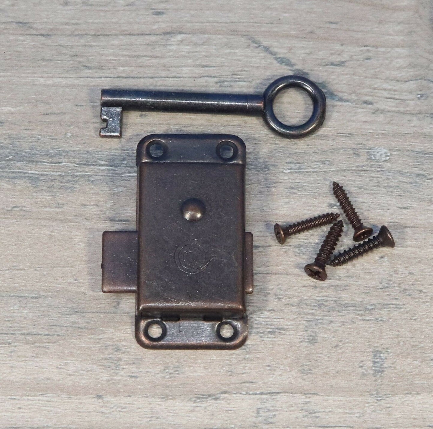 Grandfather Clock Door Lock & Key Set Bronze Ridgeway Howard Miller Sligh