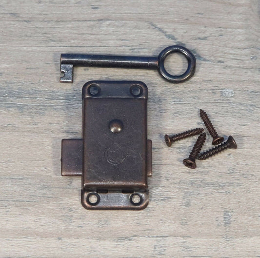 Grandfather Clock Door Lock & Key Set Bronze Ridgeway Howard Miller Sligh