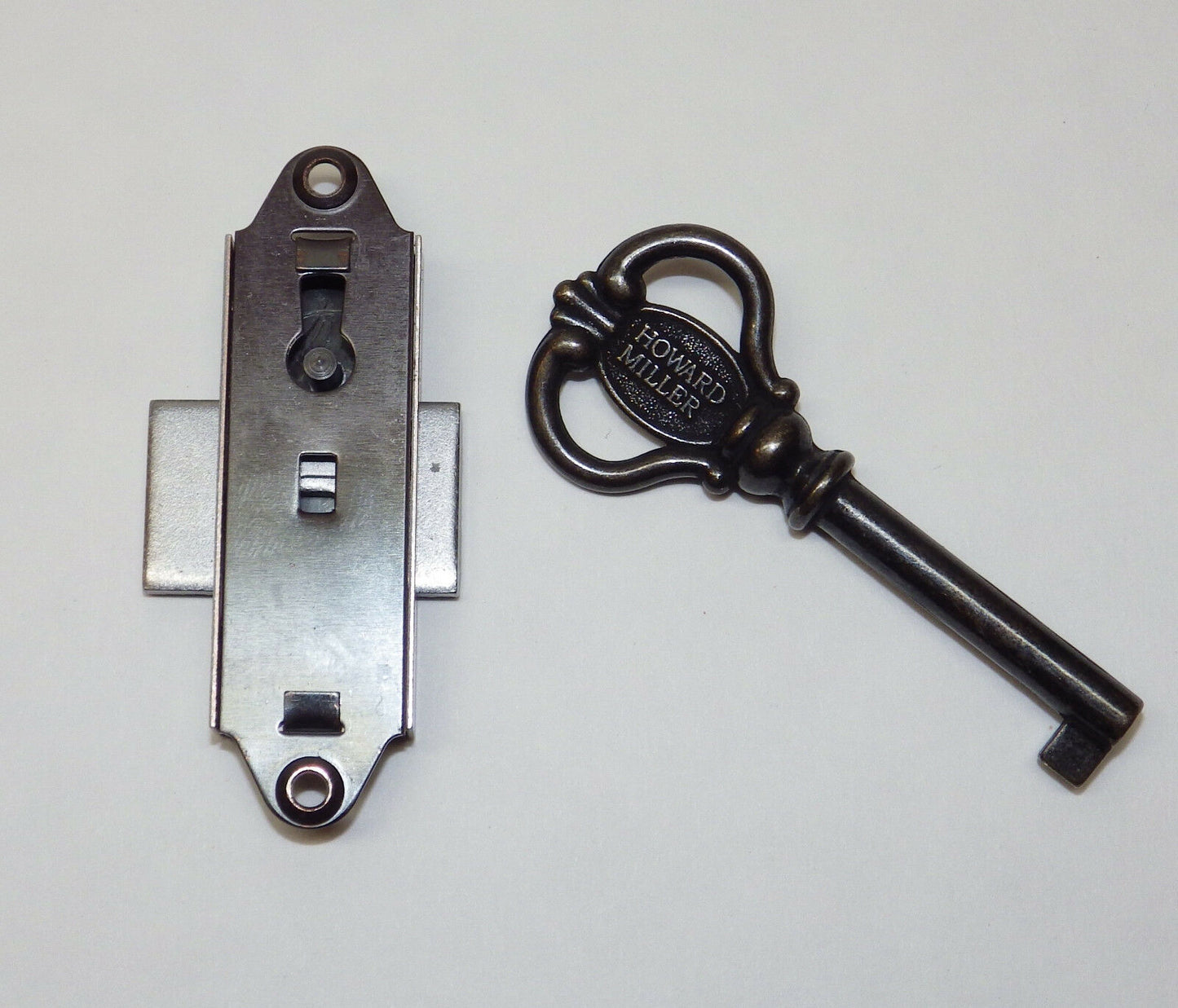 Howard Miller Grandfather Clock Door Lock & Key Set Narrow Antique Brass