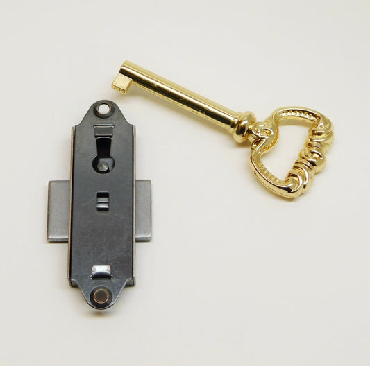 Grandfather Clock Door Lock & Fancy Key Set Narrow Ridgeway Howard Miller