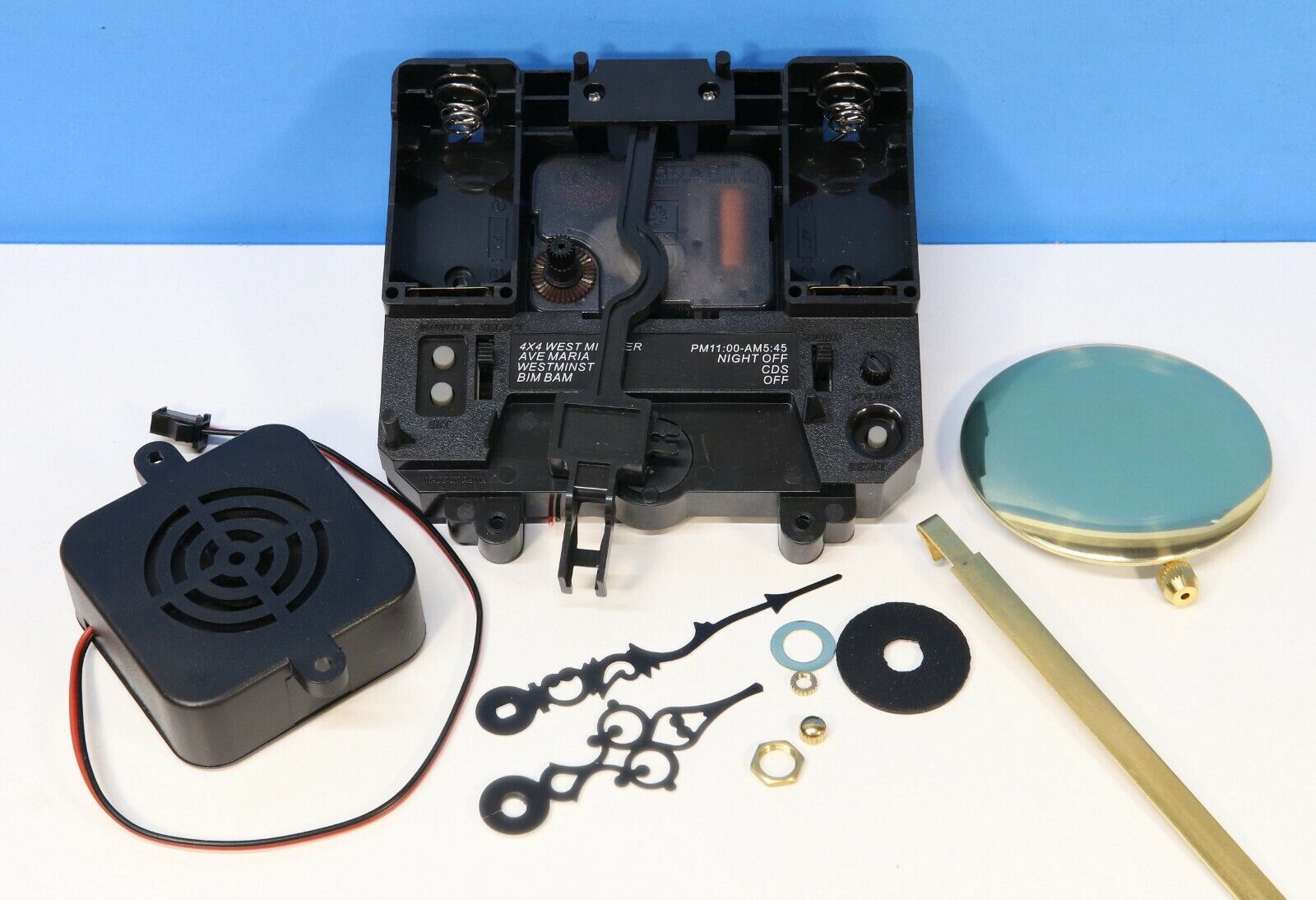 Triple Chime Quartz Clock Movement Kit w/ Pendulum Tubular Bell