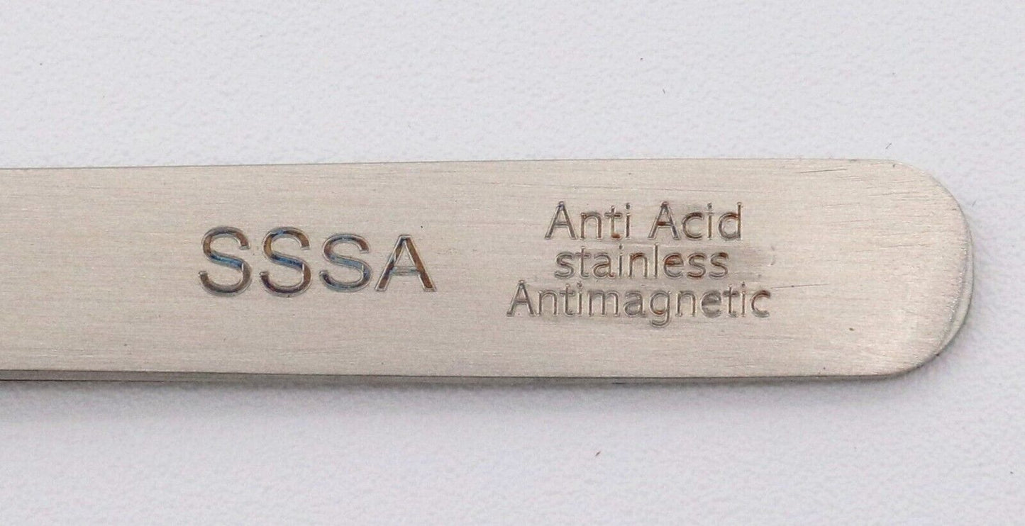 Set of 8 antimagnetic stainless steel precision watchmaker tweezers for clock and jewelry repair