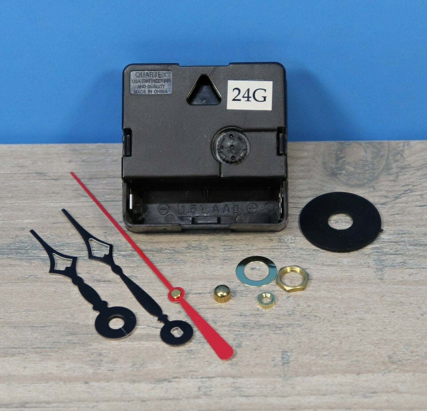 Quartex 24 Hour Clock Movement 1/4" Thick Dial Eli Terry Hands