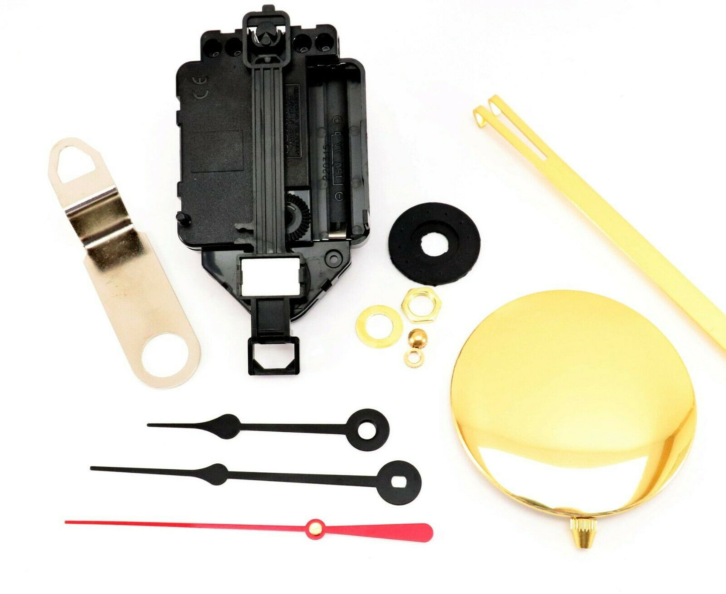 Pendulum Clock Movement Quartz Silent Sweep w/ Pendulum - Spade Hands
