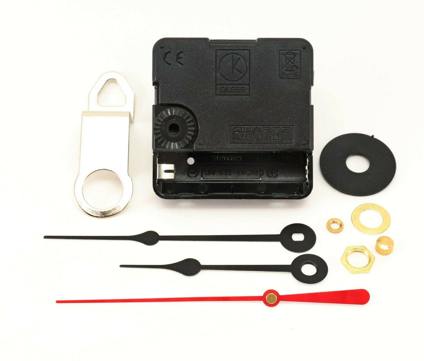 Mini Quartz Silent Clock Movement - Spade Hands