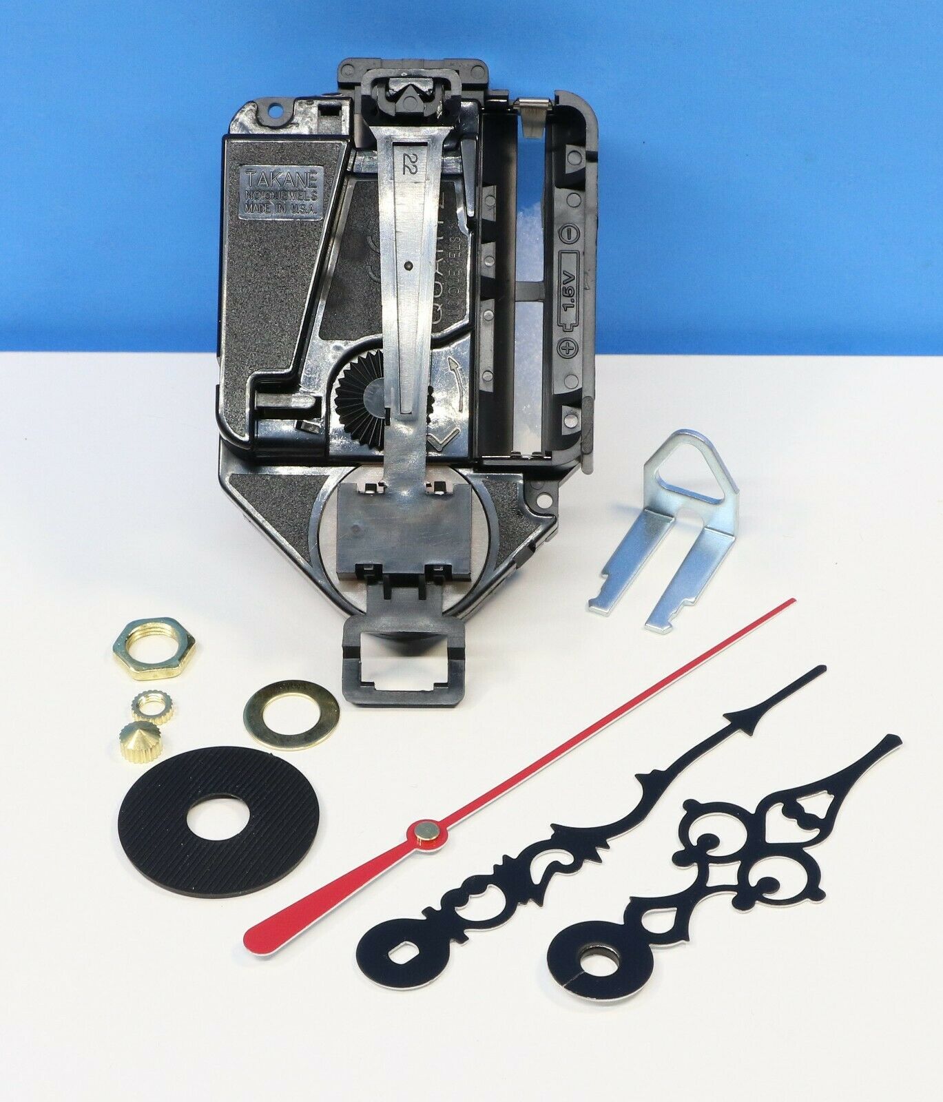 Takane Mini Quartz Battery Pendulum Clock Movement - Movement Only - Serpentine Hands