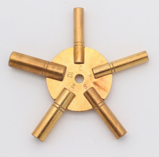 5-in-1 Universal Clock Winding Key Winder Even Numbers Sizes 2 4 6 8 10
