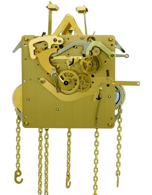 Urgos UW32325 mechanical grandfather clock movement with Westminster chimes and cable drive