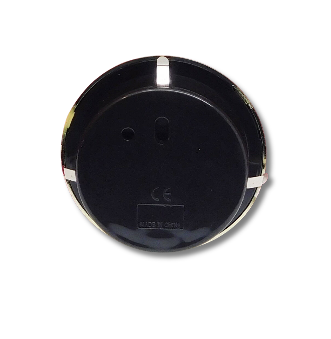 2 3/4 inch quartz fit-up clock movement with gold Arabic dial and black spade hands