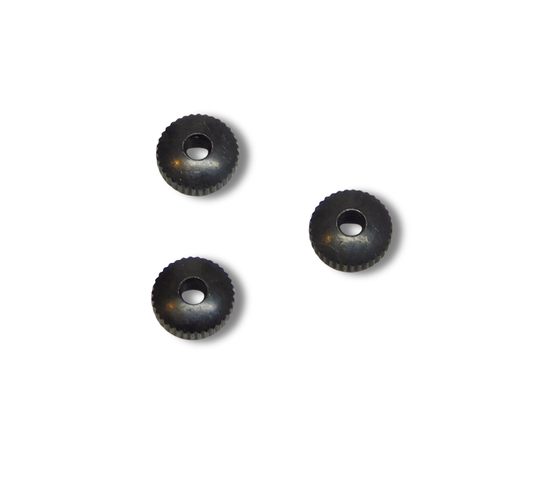 3 Pack of black Kieninger hand nuts for wall and mantel clocks