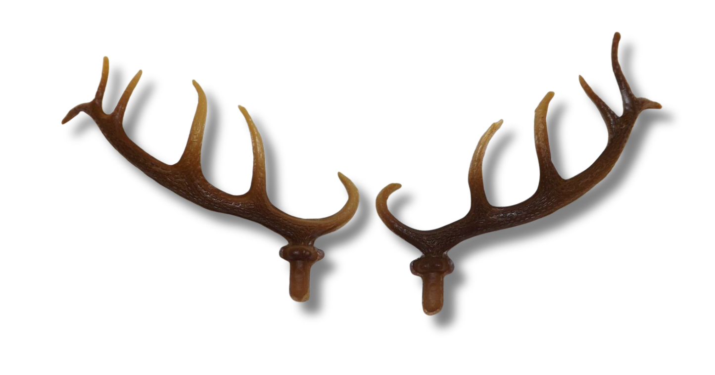 Set of 4 1/2 inch plastic deer antlers for hunter-style cuckoo clocks