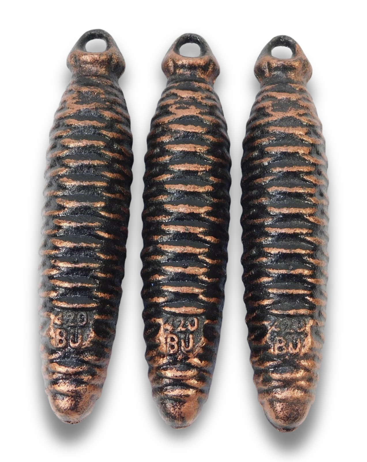 Set of three 420g cast iron cuckoo clock weights for 1-day Regula 25 movements made in Germany