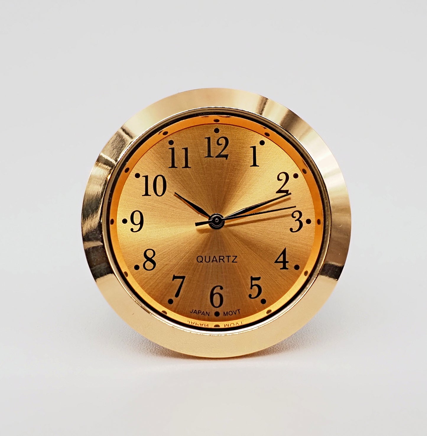 Seiko PC21 Quartz Insert Fit-Up Clock Movement – 1 7/16" Gold Arabic Dial (37GGA)