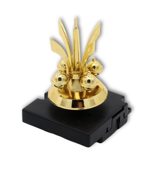 Battery powered anniversary clock rotary pendulum drive movement with four ball pendulum