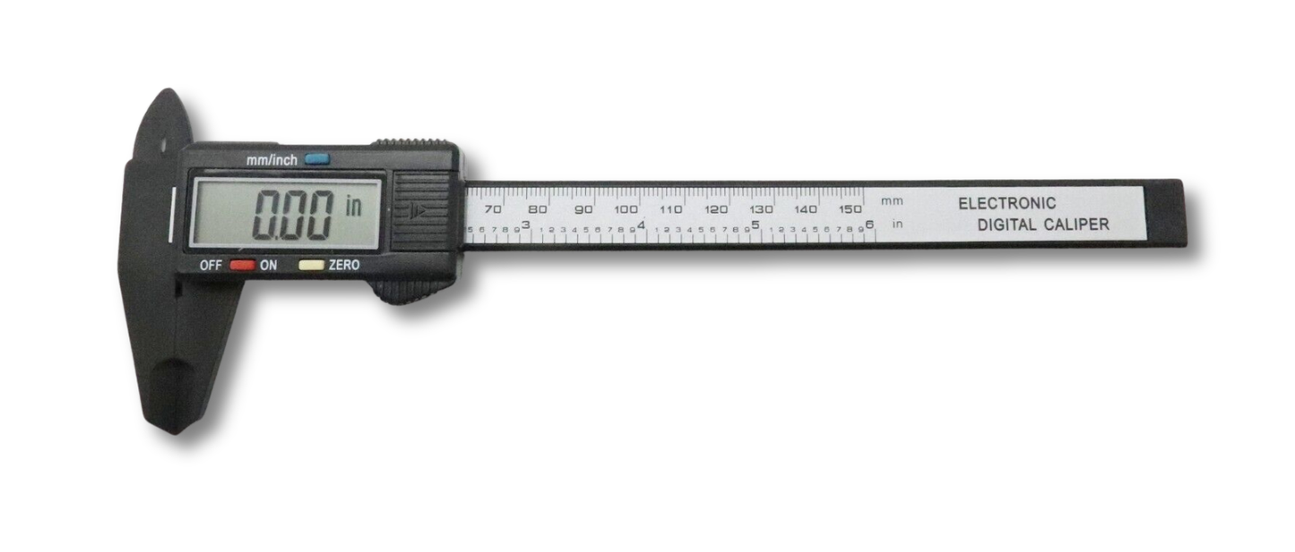 Digital Caliper Measuring Gauge – 0–150 mm / 0–6" – Metric & Inch Display with Case