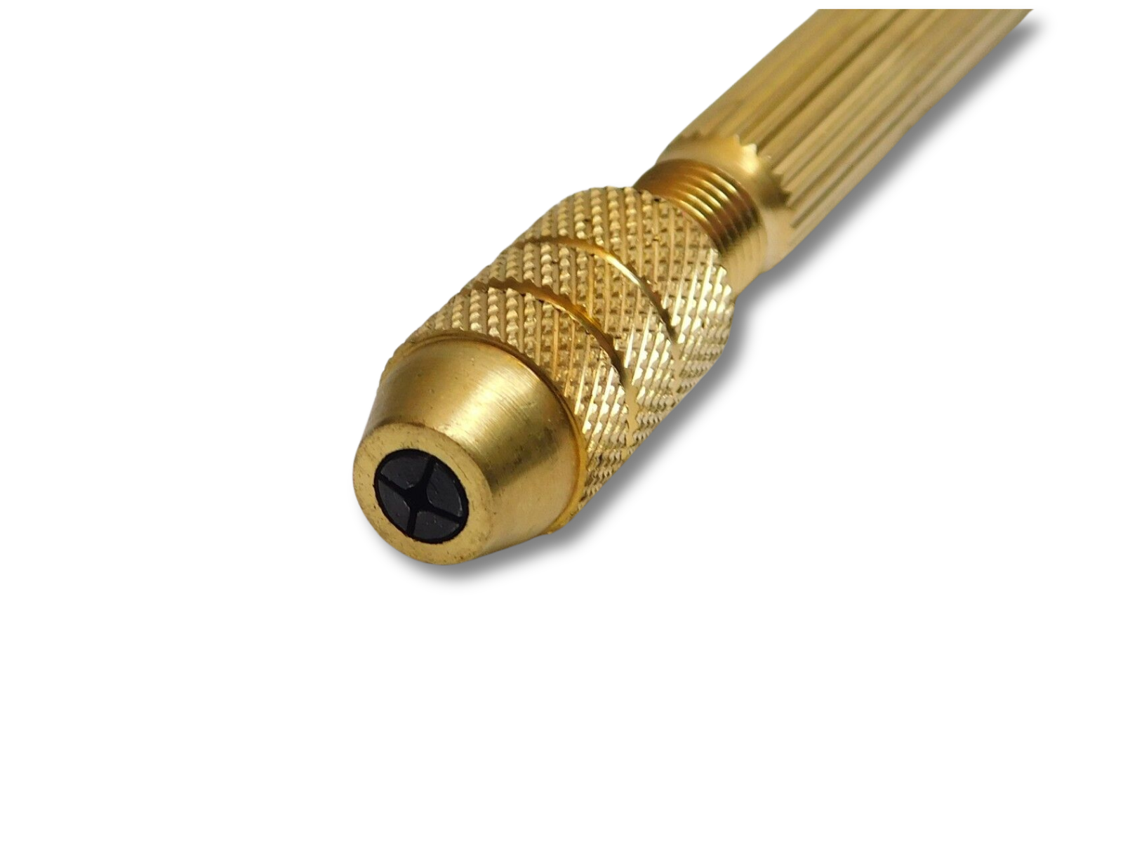 double-end brass pin vise for watch and clock repair with steel collets