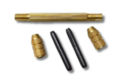 Double-end brass pin vise set 3 pack for watch clock and jewelry repair