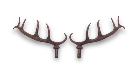 Set of 5-inch German-made plastic deer antlers for hunter-style cuckoo clocks