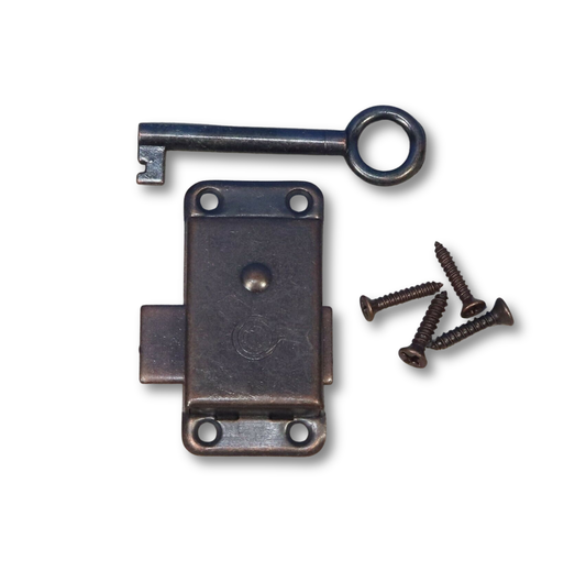 Bronze finish grandfather clock door lock and key set for Howard Miller and Ridgeway grandfather clocks