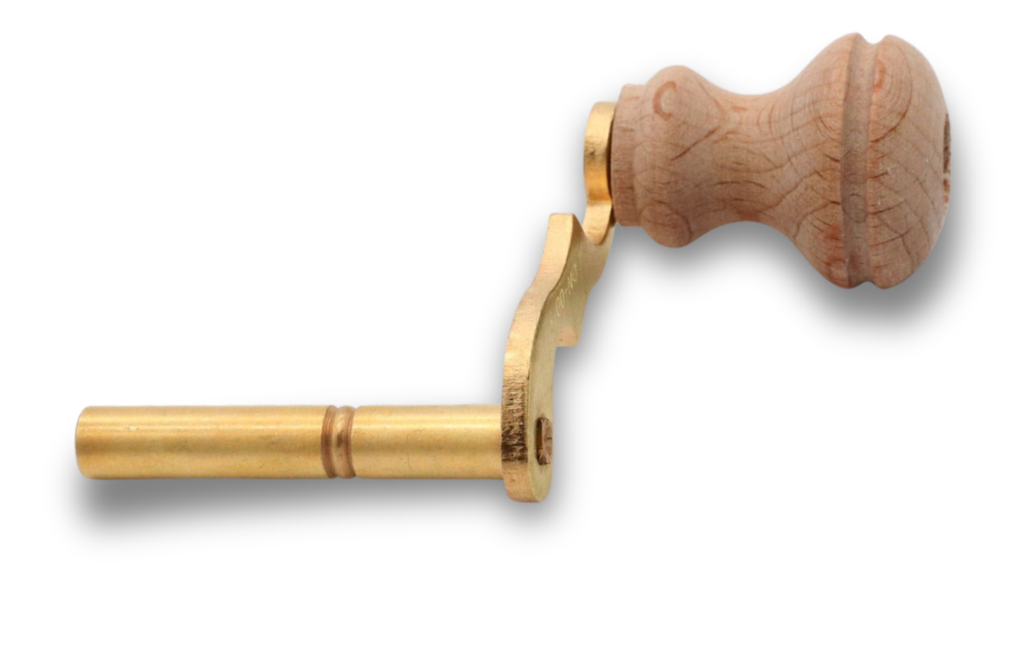 Grandfather clock winding crank size 9 with hardwood handle