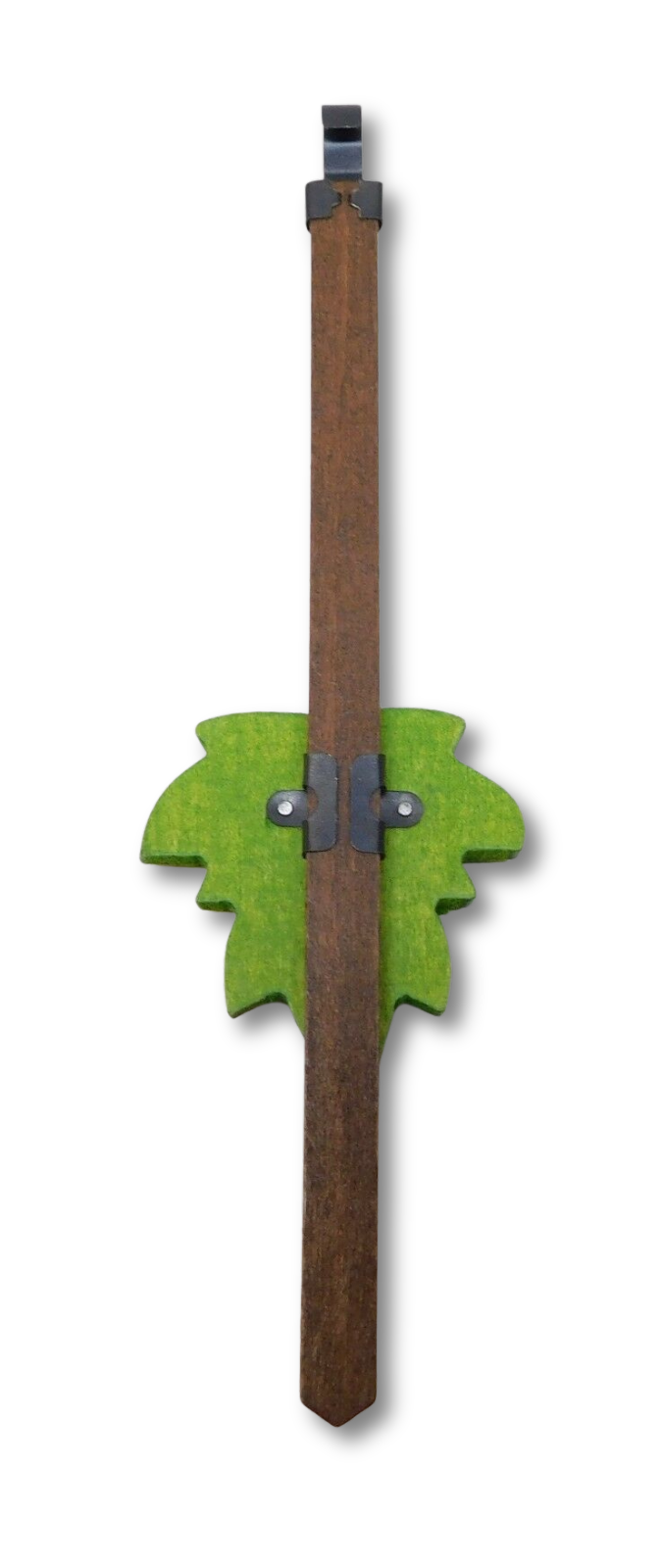 green maple leaf cuckoo clock pendulum 2 x 7.25 inch with timekeeping adjustment slider