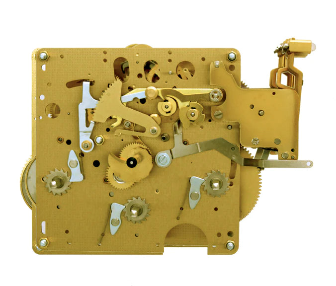 Hermle 1051-030A triple chime mechanical wall and mantel clock movement with side hammers and spring drive