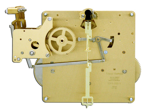 Hermle 1051-031A triple chime mechanical wall and mantel clock movement with spring drive and side hammers