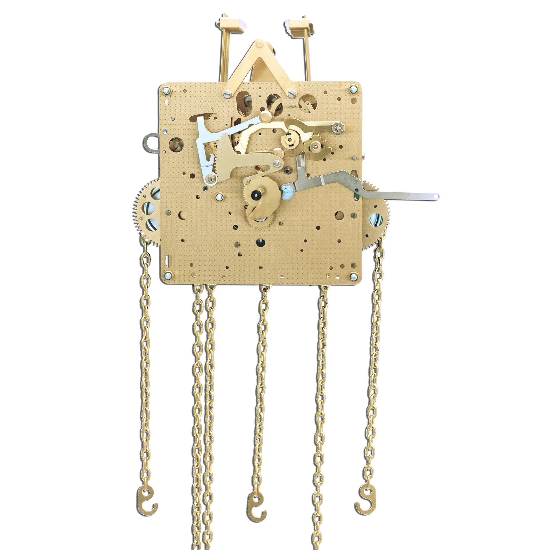 Hermle 1151-050 triple chime mechanical grandfather clock movement, chain driven with 12 hammers