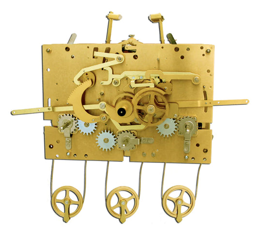 Hermle 1171-850 HS 8-day triple chime mechanical grandfather clock movement with night shutoff
