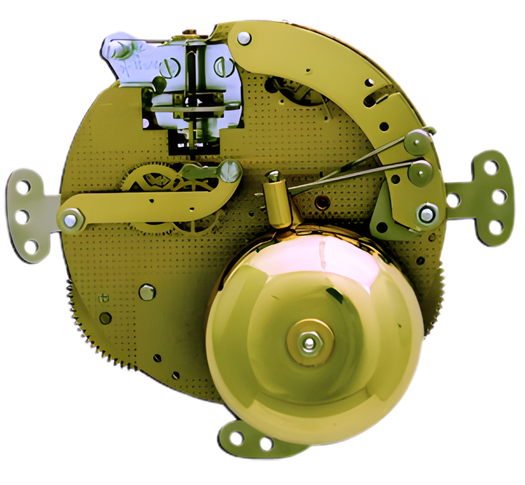 Hermle 130-070 mechanical wall and mantel clock movement with half-hour strike and balance wheel escapement