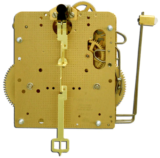 Hermle 141-030K mechanical wall and mantel clock movement with spring-driven mechanism and side hammers.
