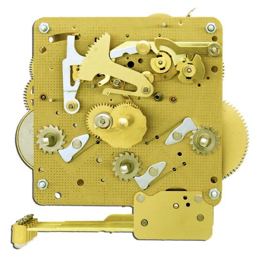 Hermle 341-020 half-hour strike mechanical wall and mantel clock movement with bottom hammers
