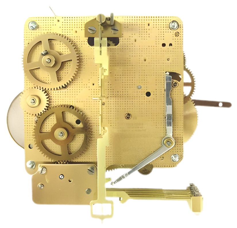 Hermle 341-021 half-hour strike mechanical wall and mantel clock movement with bottom hammers