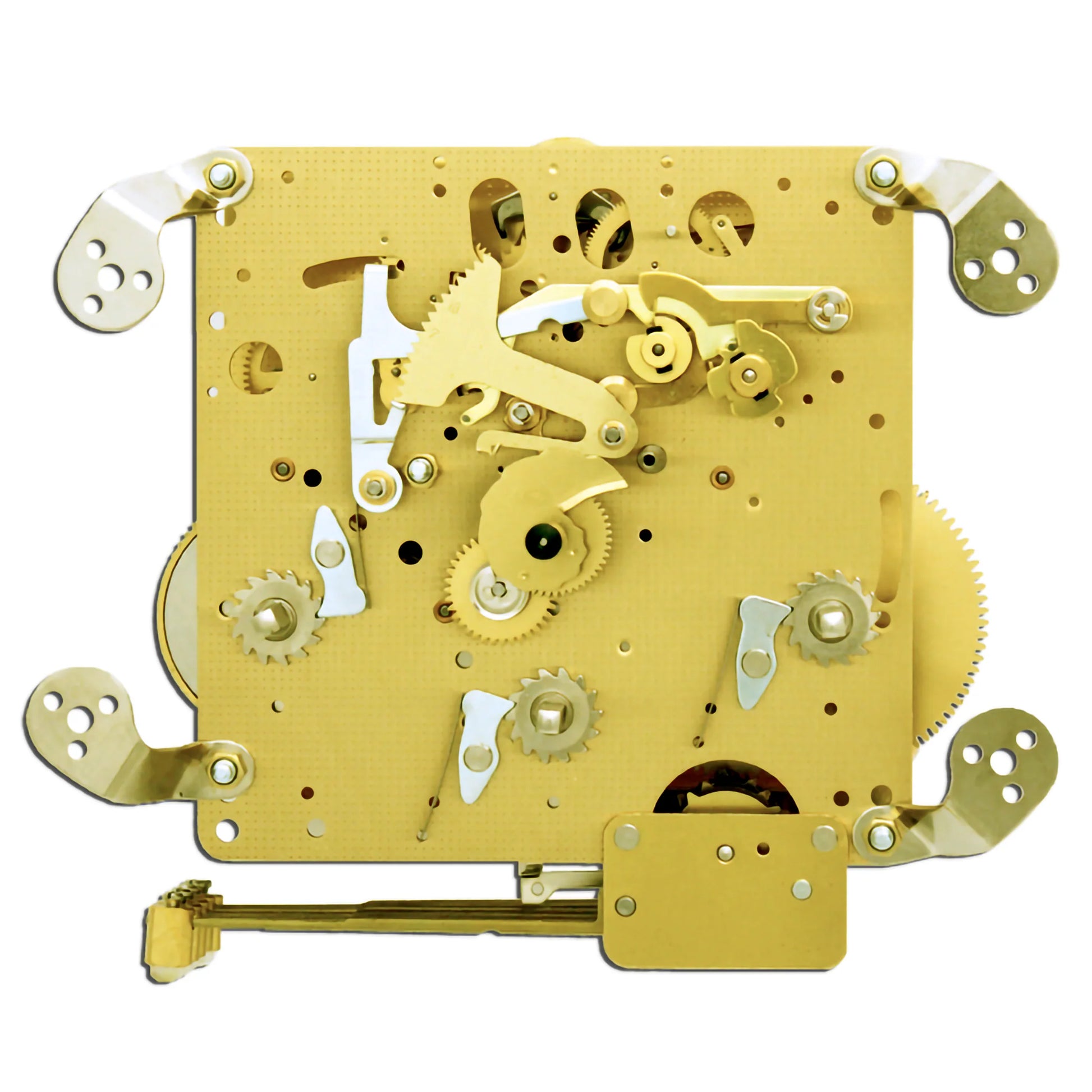 Hermle 351-020 Westminster chime mechanical wall and mantel clock movement with bottom-mounted hammers